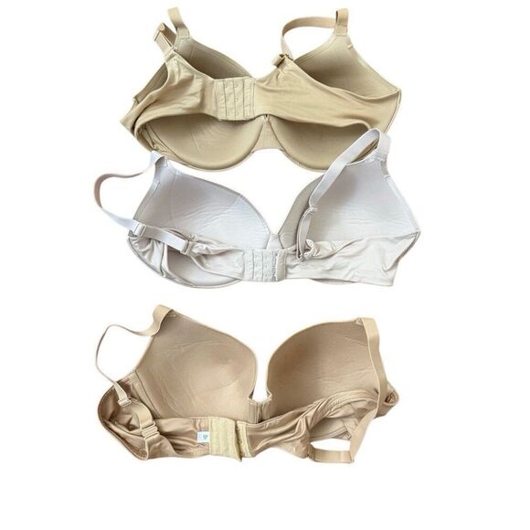 Maidenform (2) & Auden (1) Set of 3 Underwire Bras Nude Size 40C - Picture 2 of 6